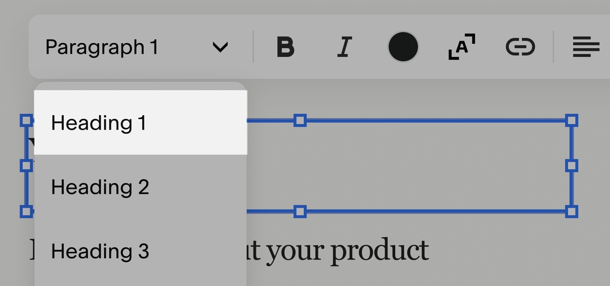 text style menu in squarespace
