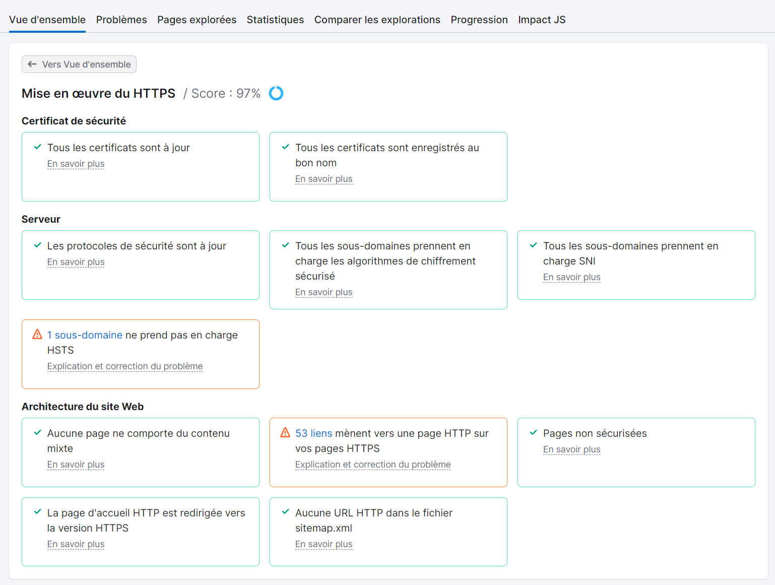 Rapport sur l'implémentation du HTTPS dans Audit de site