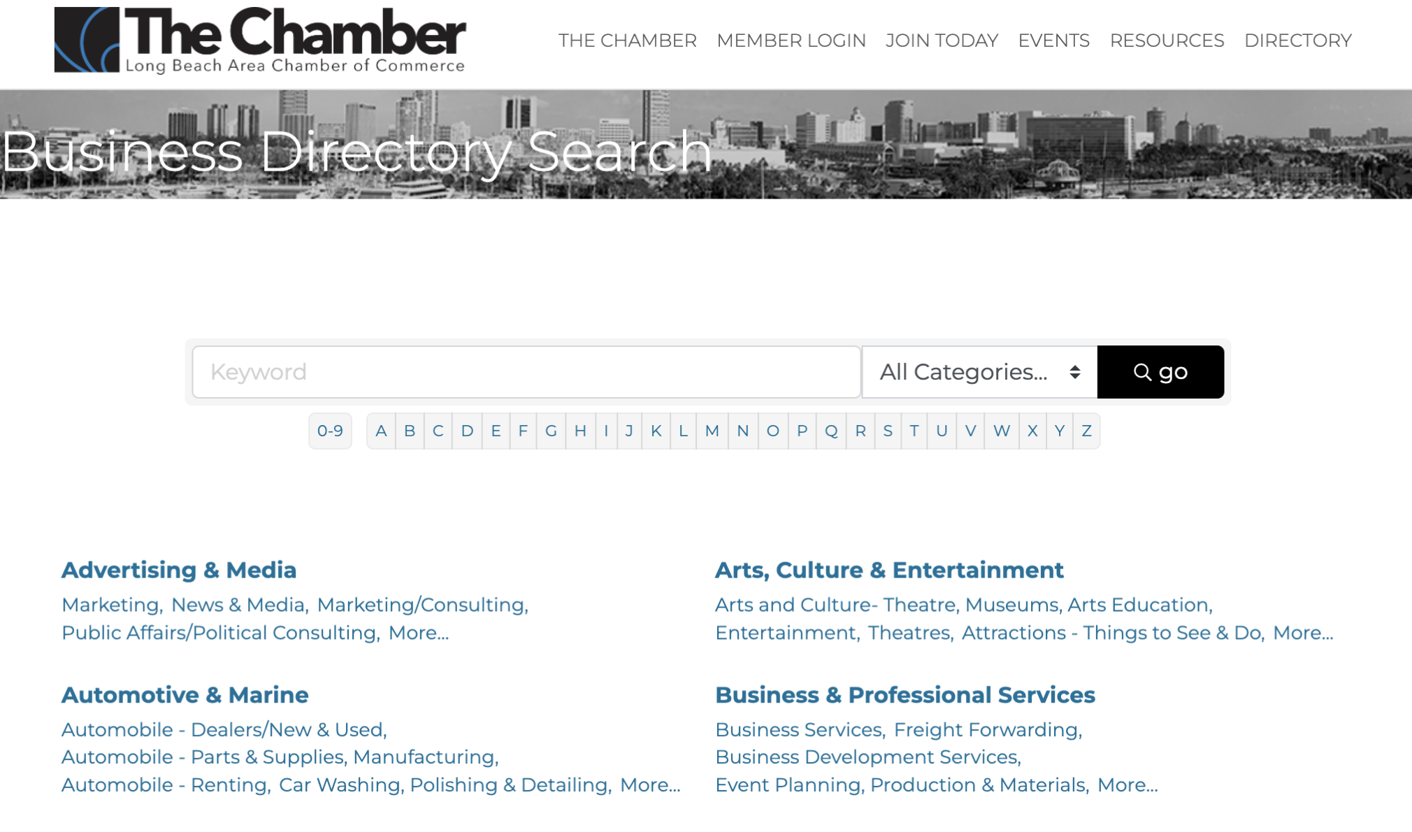 Long Beach Chamber of Commerce website