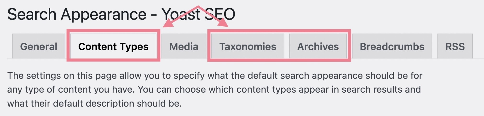 yoast search appearance