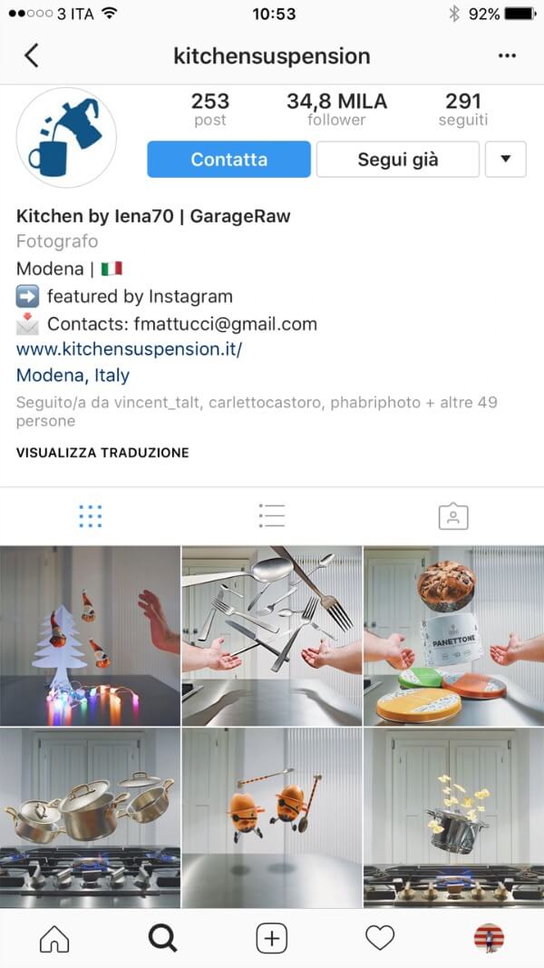 Come usa Instagram un brand nazionale: Kitchensuspension