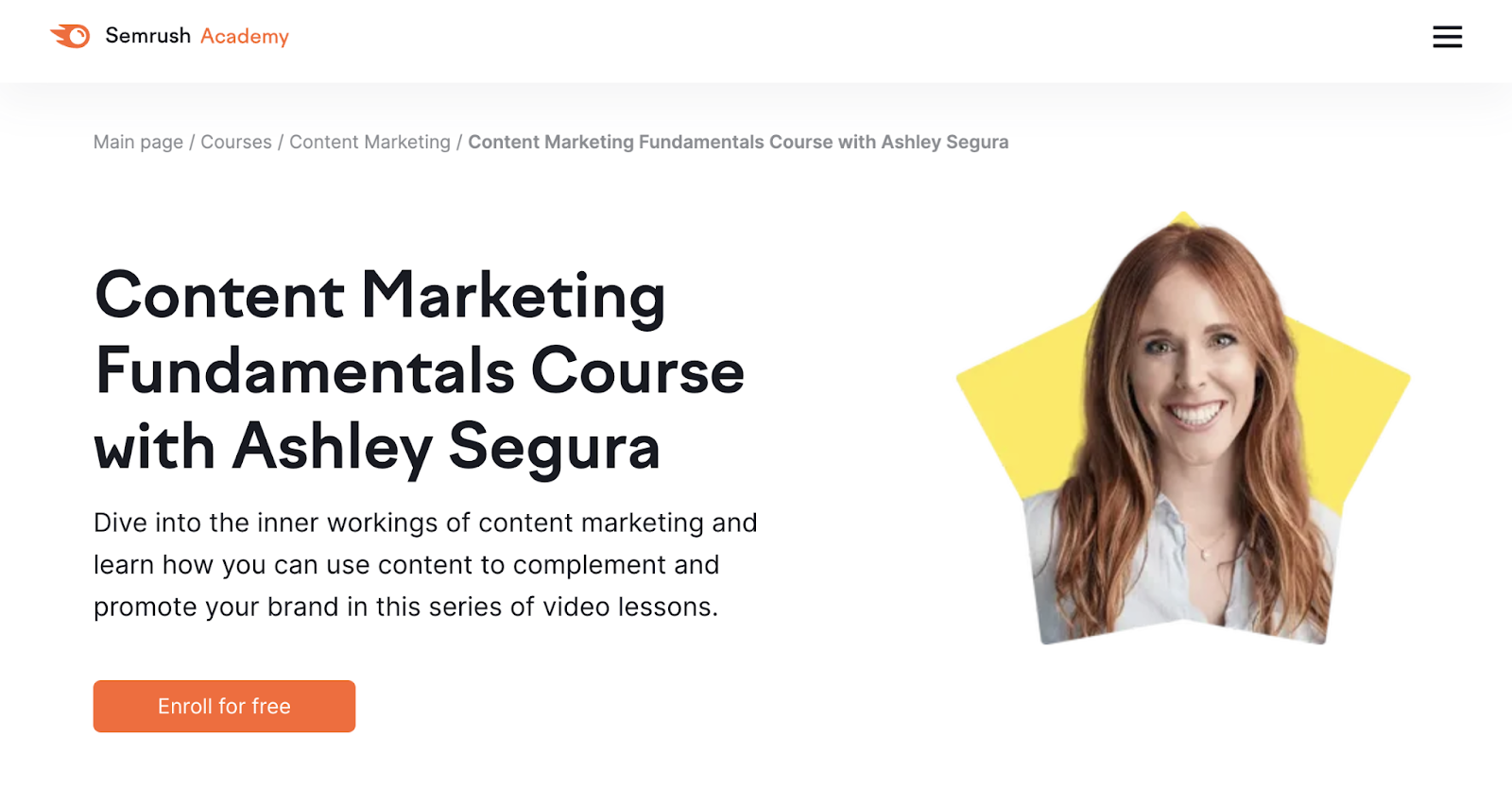 Content Marketing Fundamentals Course with Ashley Segura