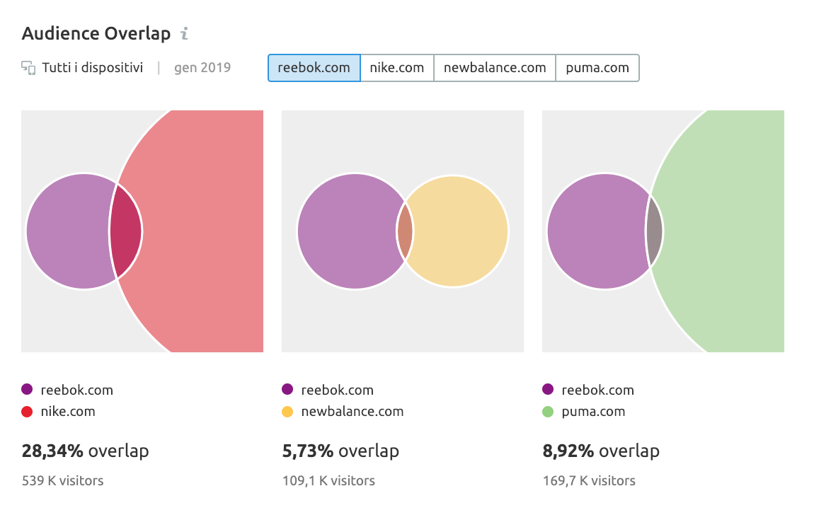 Come definire il leader in una nicchia – Audience overlap