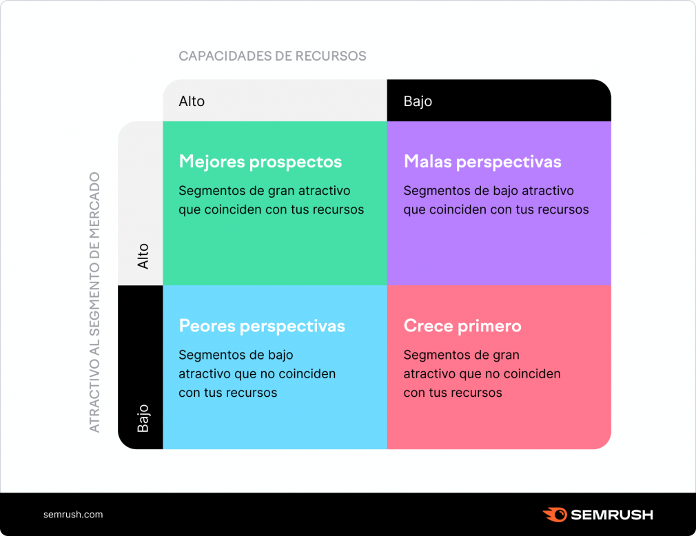 segmentación de mercado matriz análisis de mercados