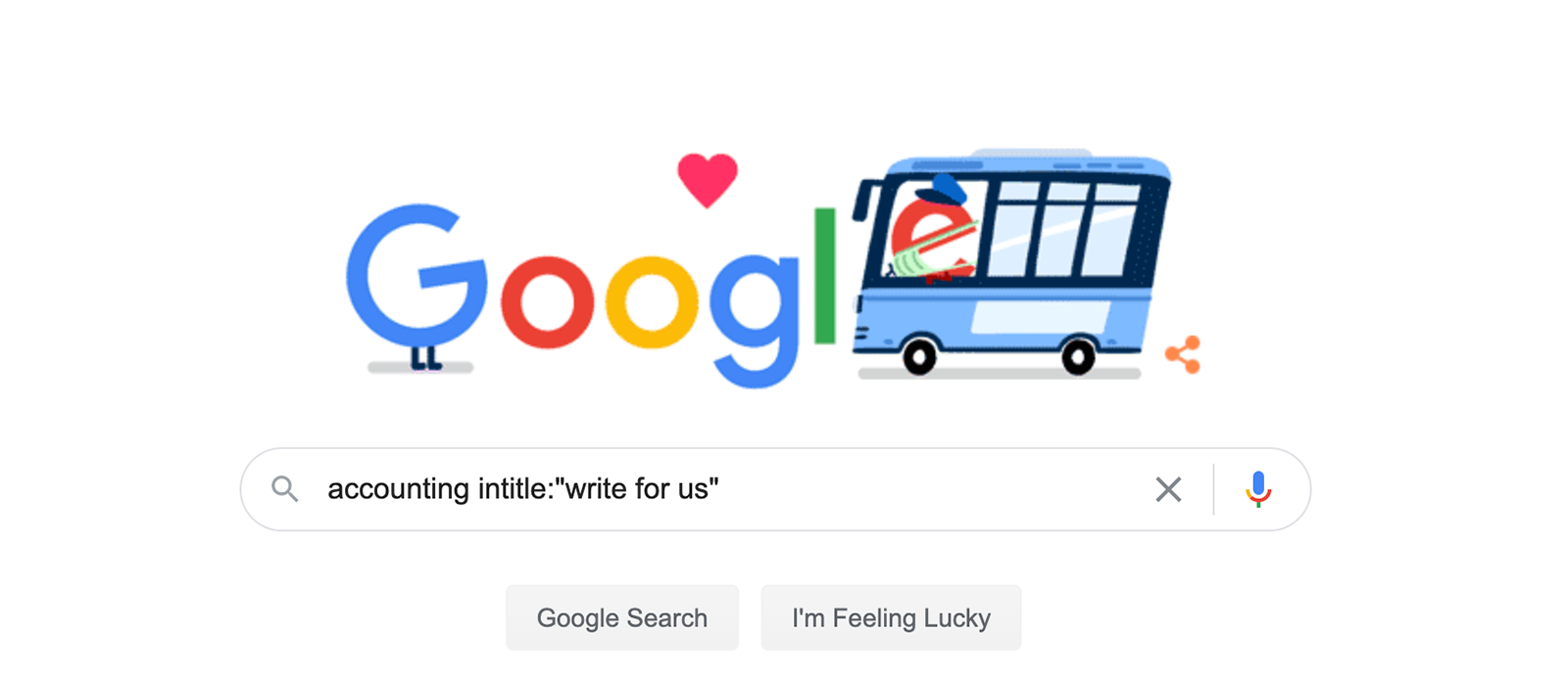 Write for us search on Google