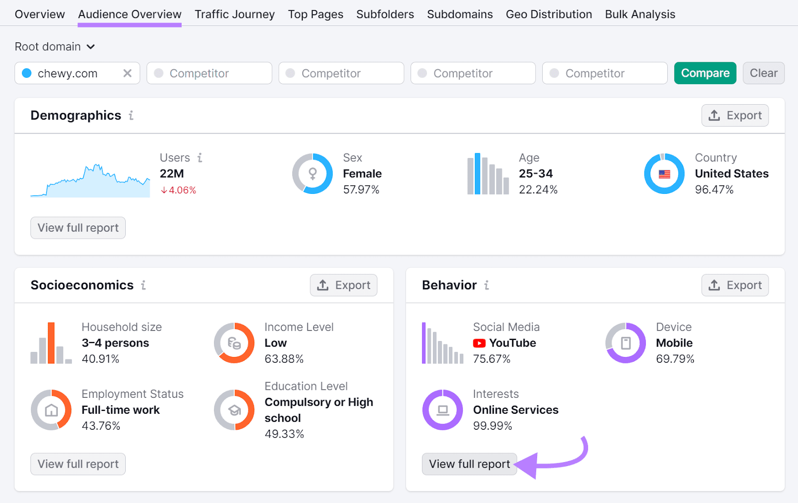 Audience Overview dashboard successful  Traffic Analytics tool