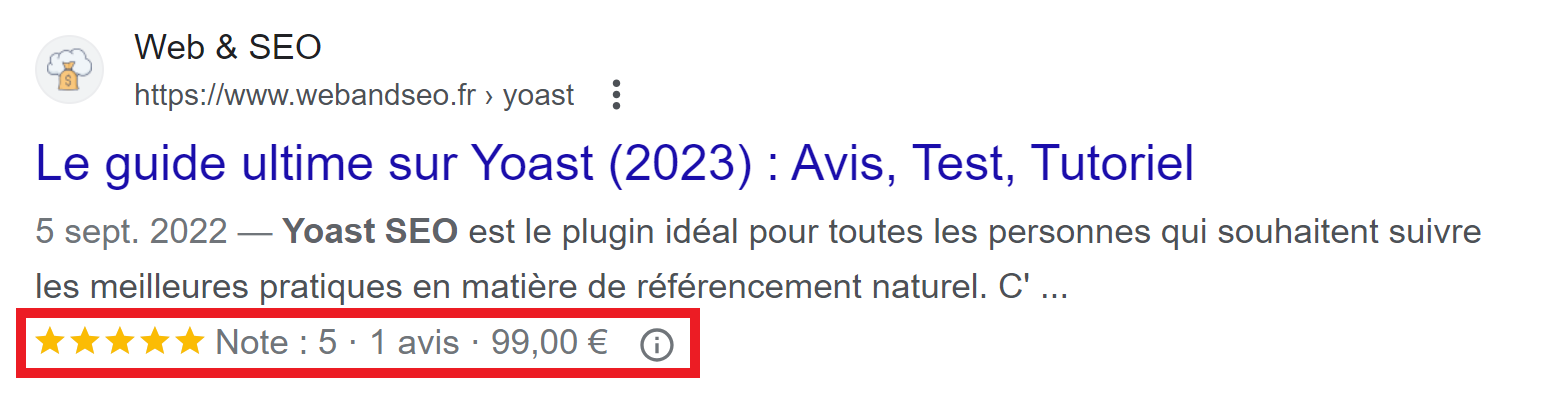 Données structurées dans les SERP