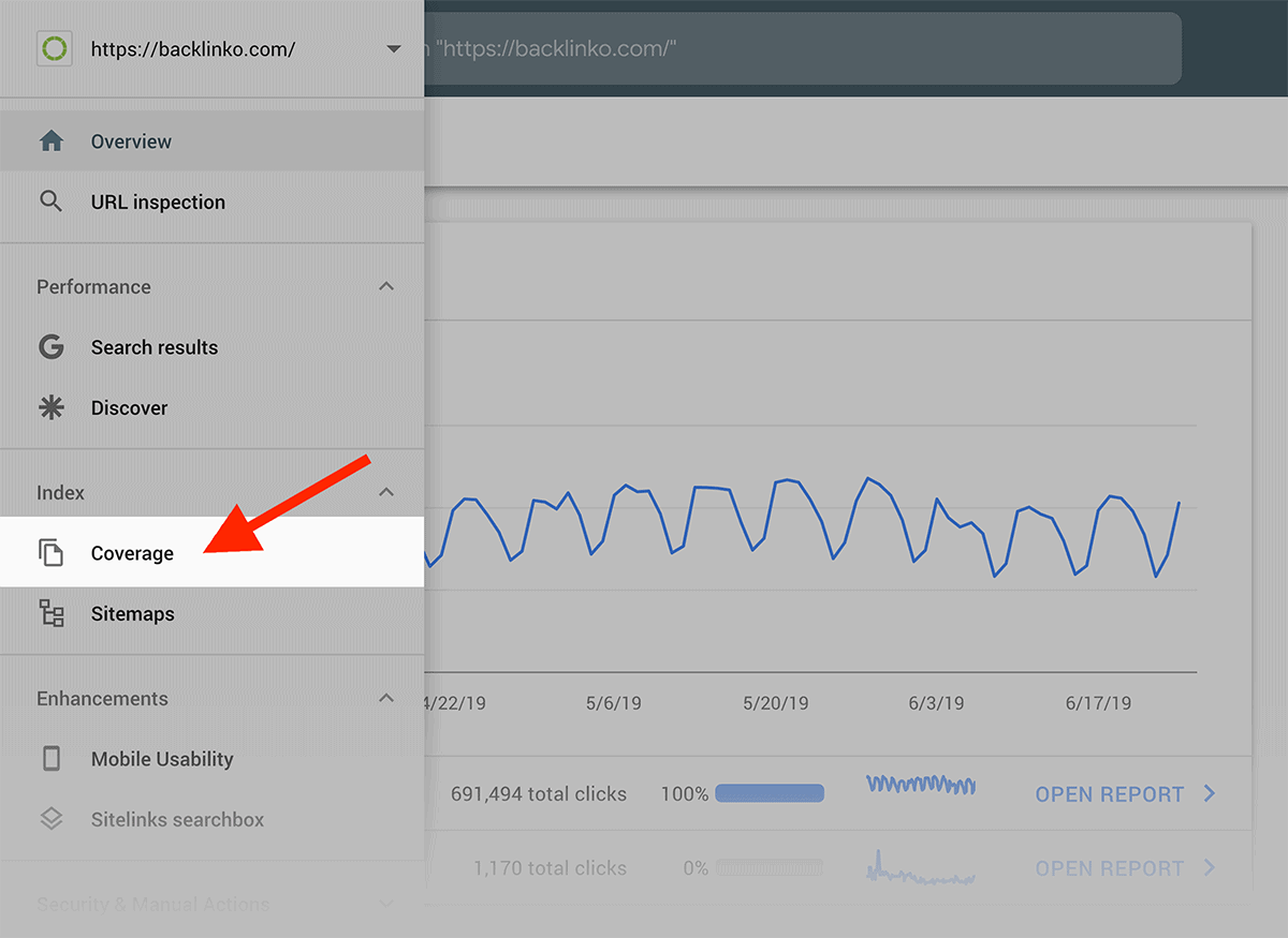 Google Search Console – Coverage