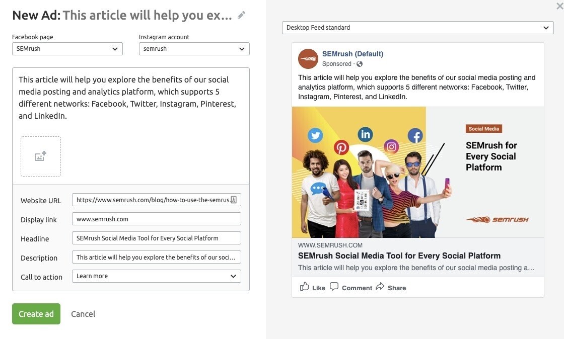 social media ads