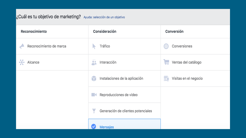 Buyer journey - Objetivos de marketing Facebook ads