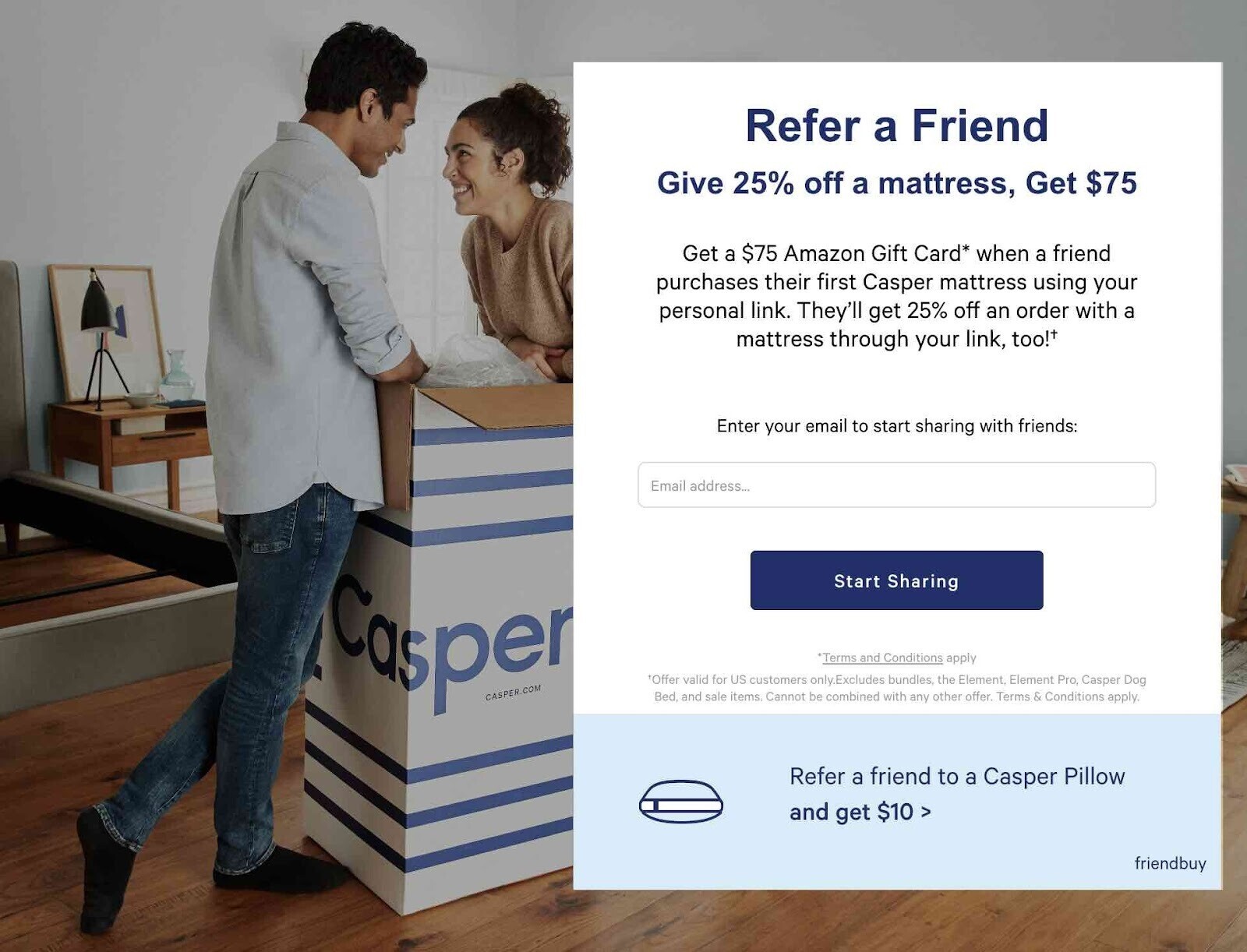 Loyalty and referral program example