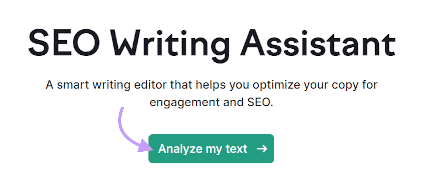 SEO Writing Assistant header