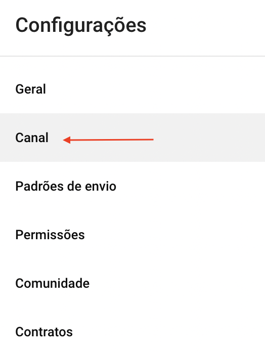 seção canal