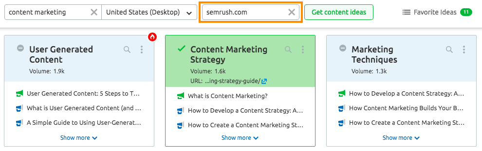 semrush content marketing toolkit