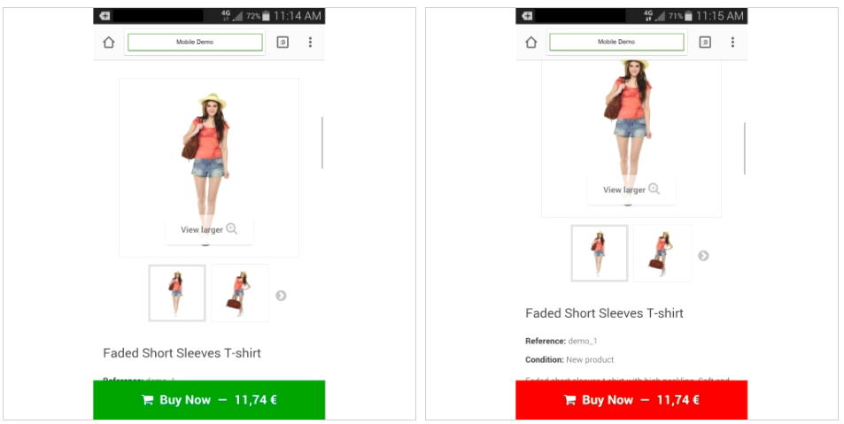 Modulo Prestashop: Sticky Add to Cart Button