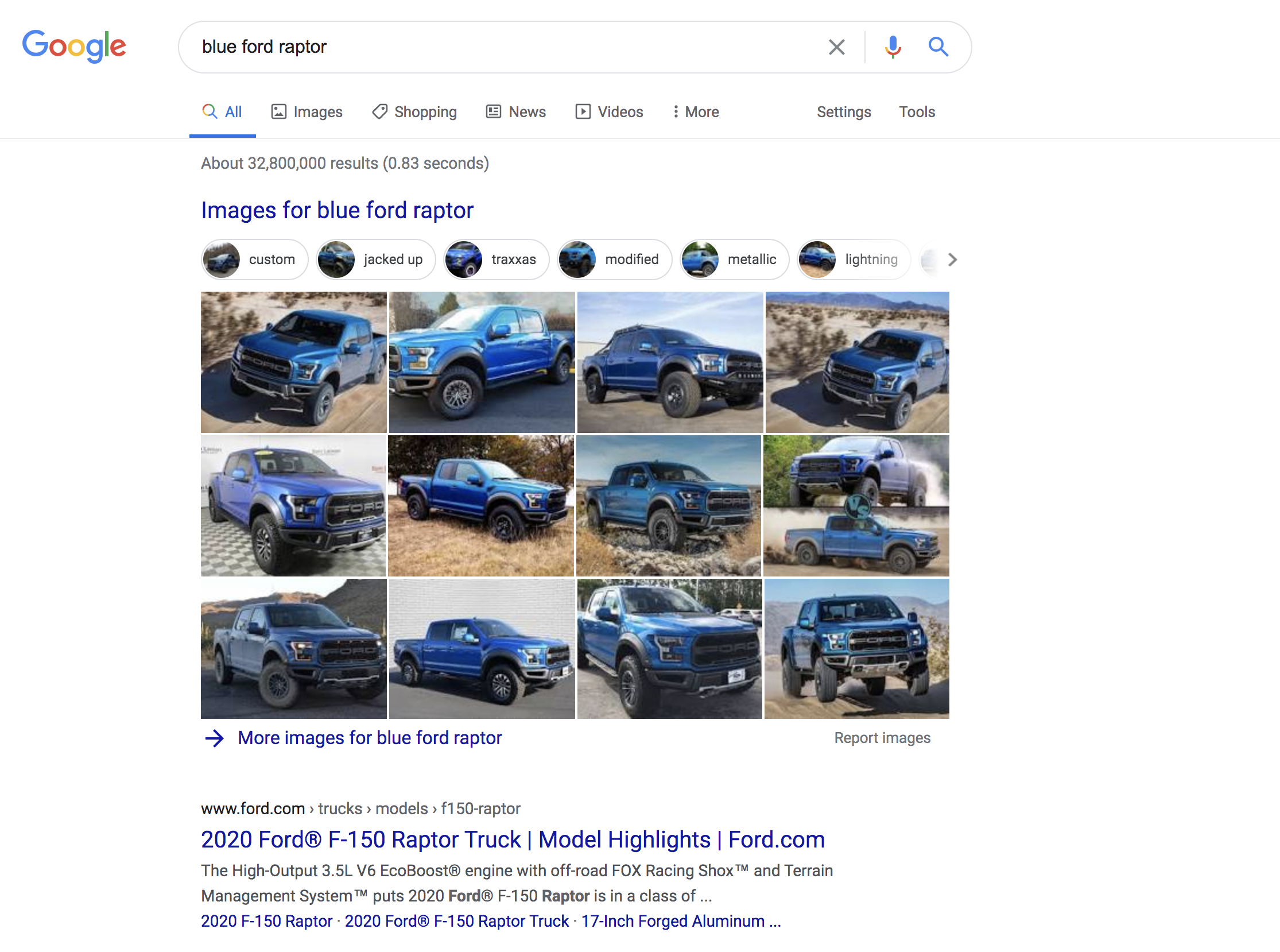 blue Ford Raptor image search results