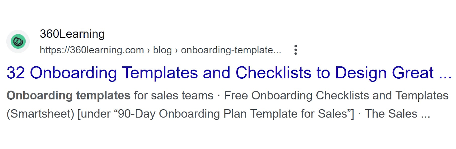 An example of title tag and meta description cut off by Google on SERP