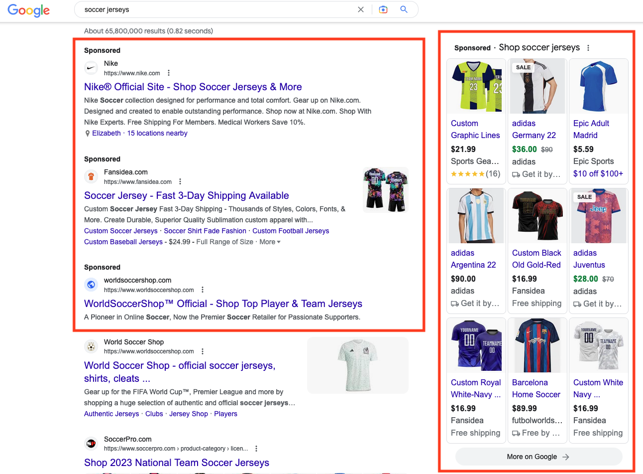 earch engine ads highlighted on Google SERP