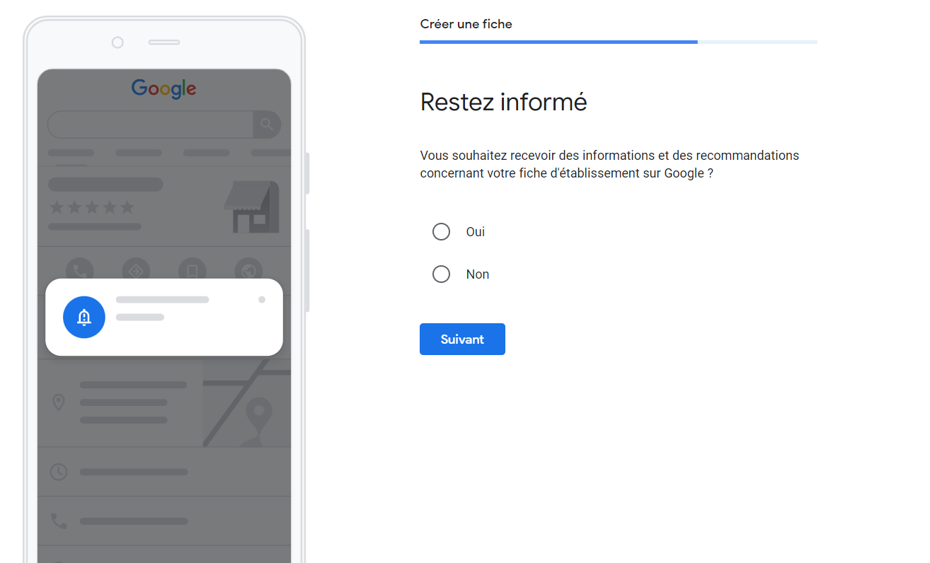 Google Business Profile - Acceptez les informations et les recommandations