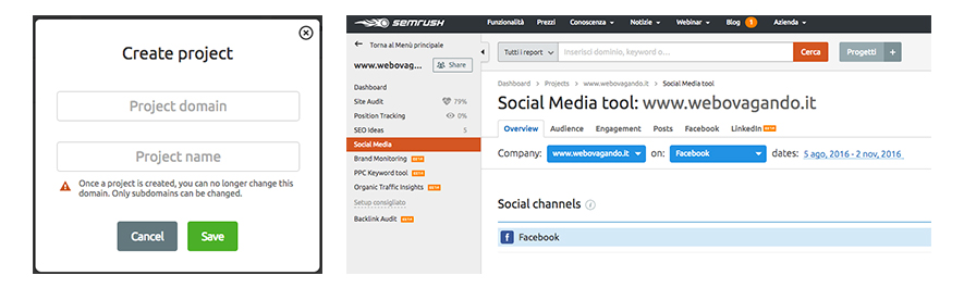 social media tool semrush