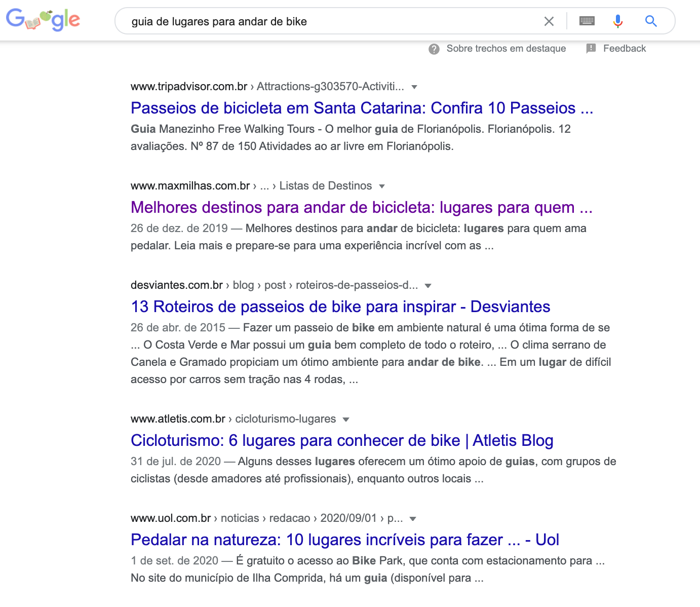 melhores lugares para andar de bike