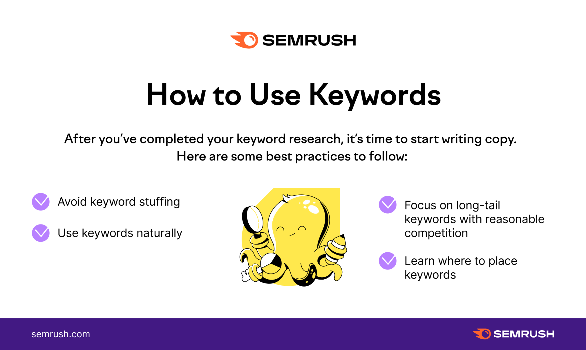 How to use keywords