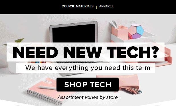 An example of "Shop Tech" e-commerce campaign