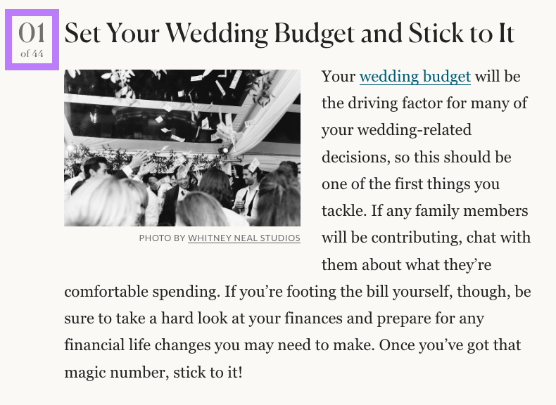 Brides's number 1 tip on planning a wedding