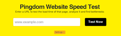 Pingdom: test de velocidad de carga web