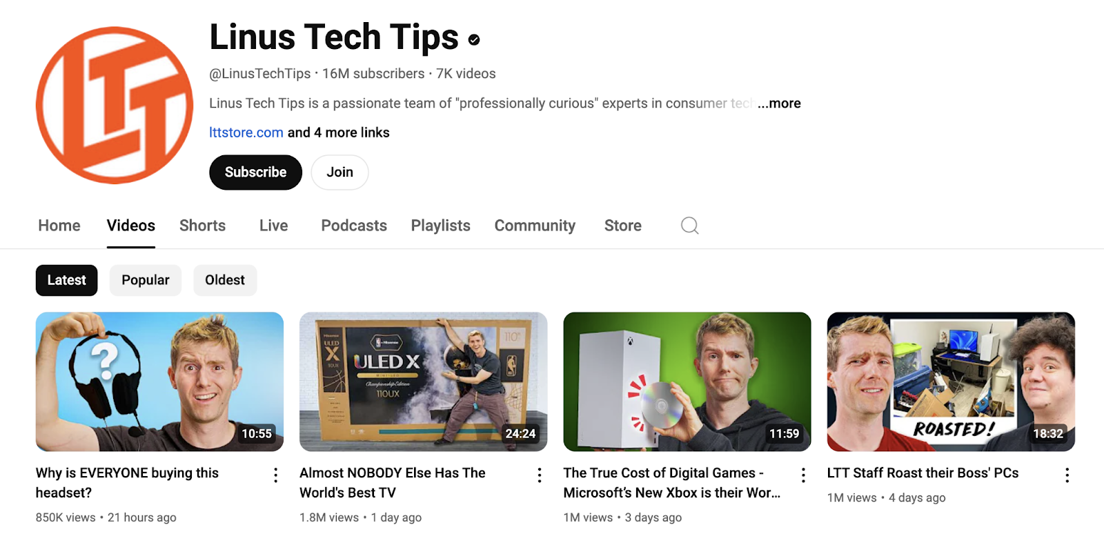 videos tab shows videos posted astir   everyday