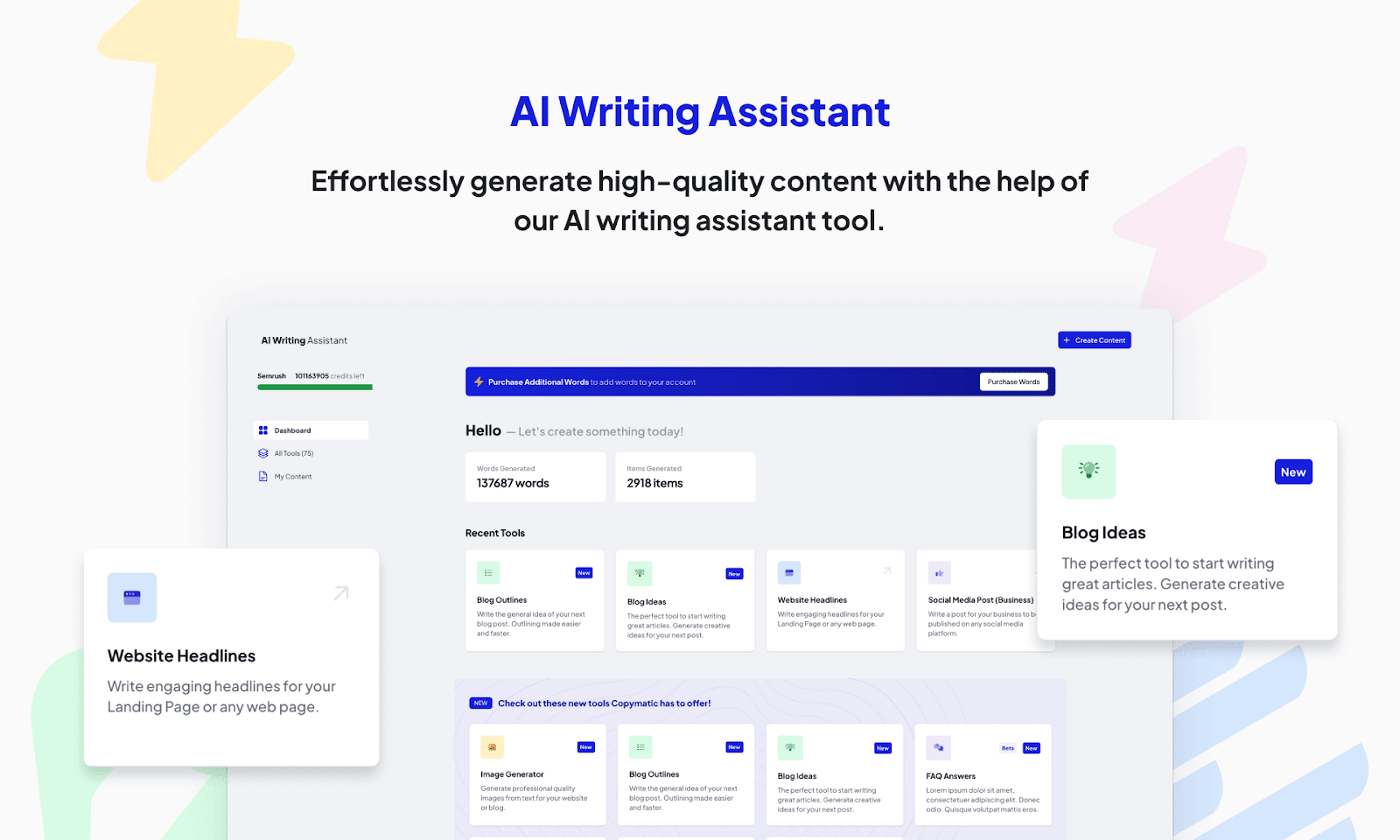 AI Writing Assistant tool