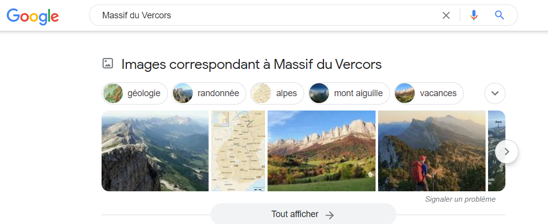 Exemple de pack d'images Google