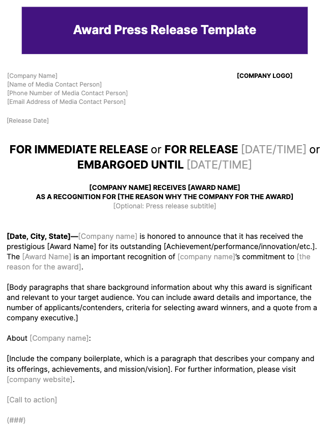 10 Free Press Release Templates Formatting Tips and Examples 10 Free Press Release Templates Formatting Tips and Examples