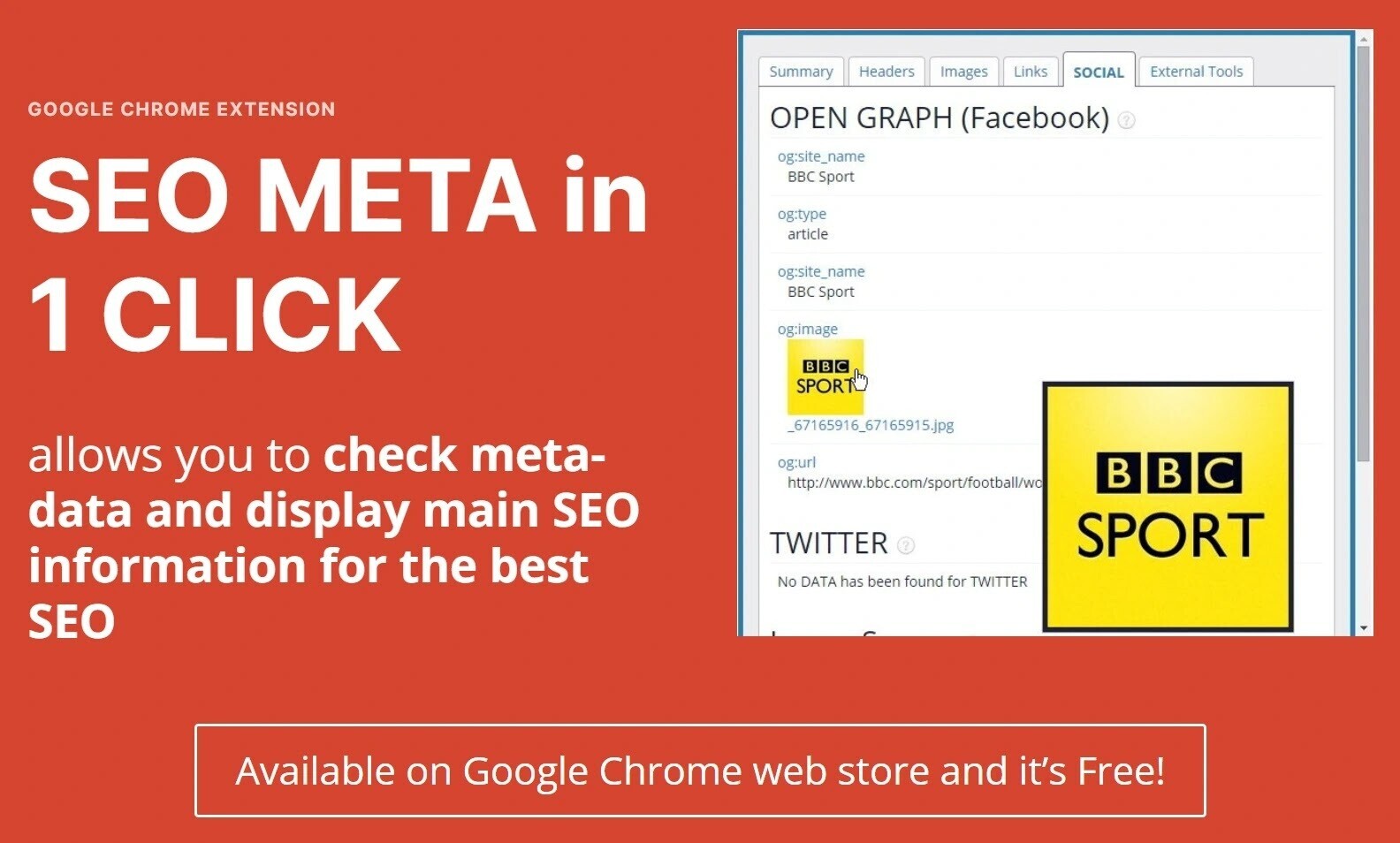 SEO META in 1 CLICK homepage