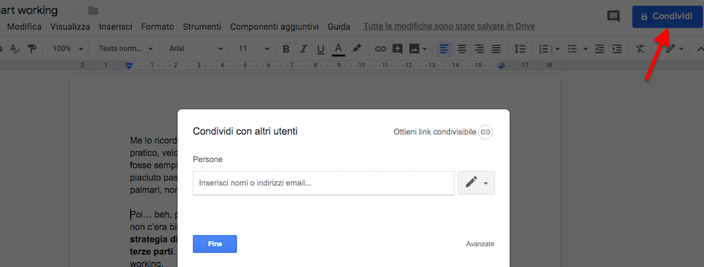 I documenti di Google Drive