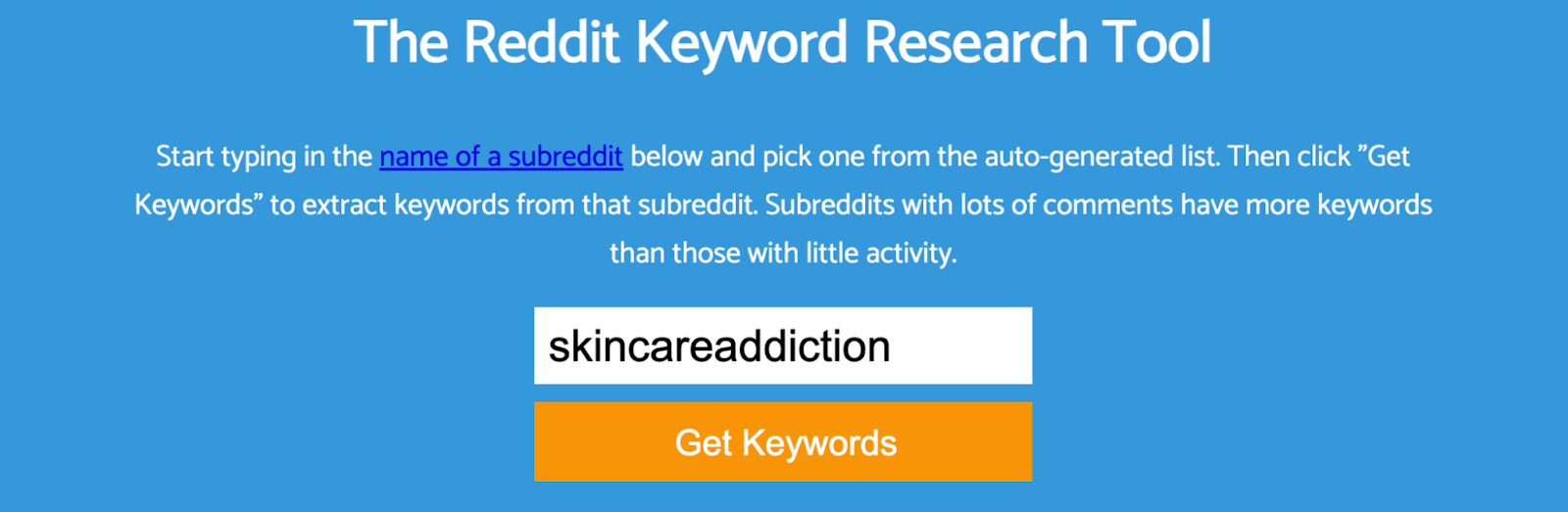 Pull Subreddit Keywords with This Free Keyword Tool - Hongkiat