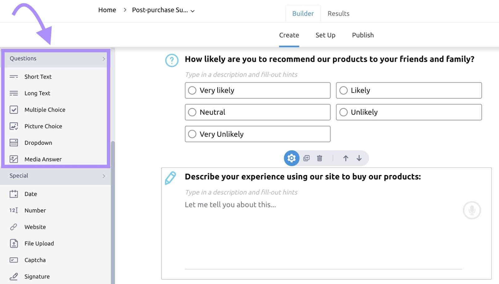 A drag-and-drop form builder in Lead Generation Forms