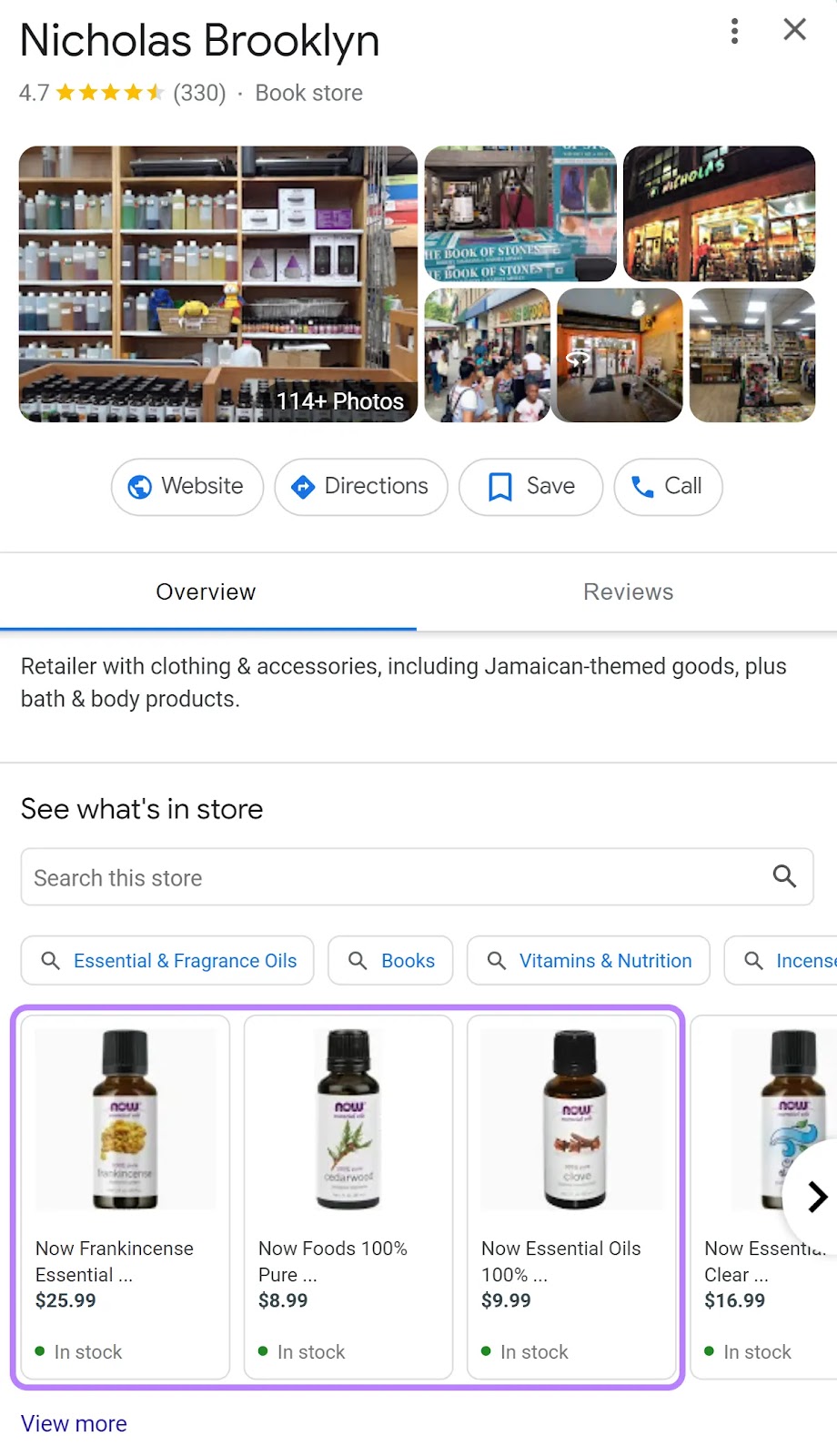 Nicholas Brooklyn's Google Business Profile merchandise  post