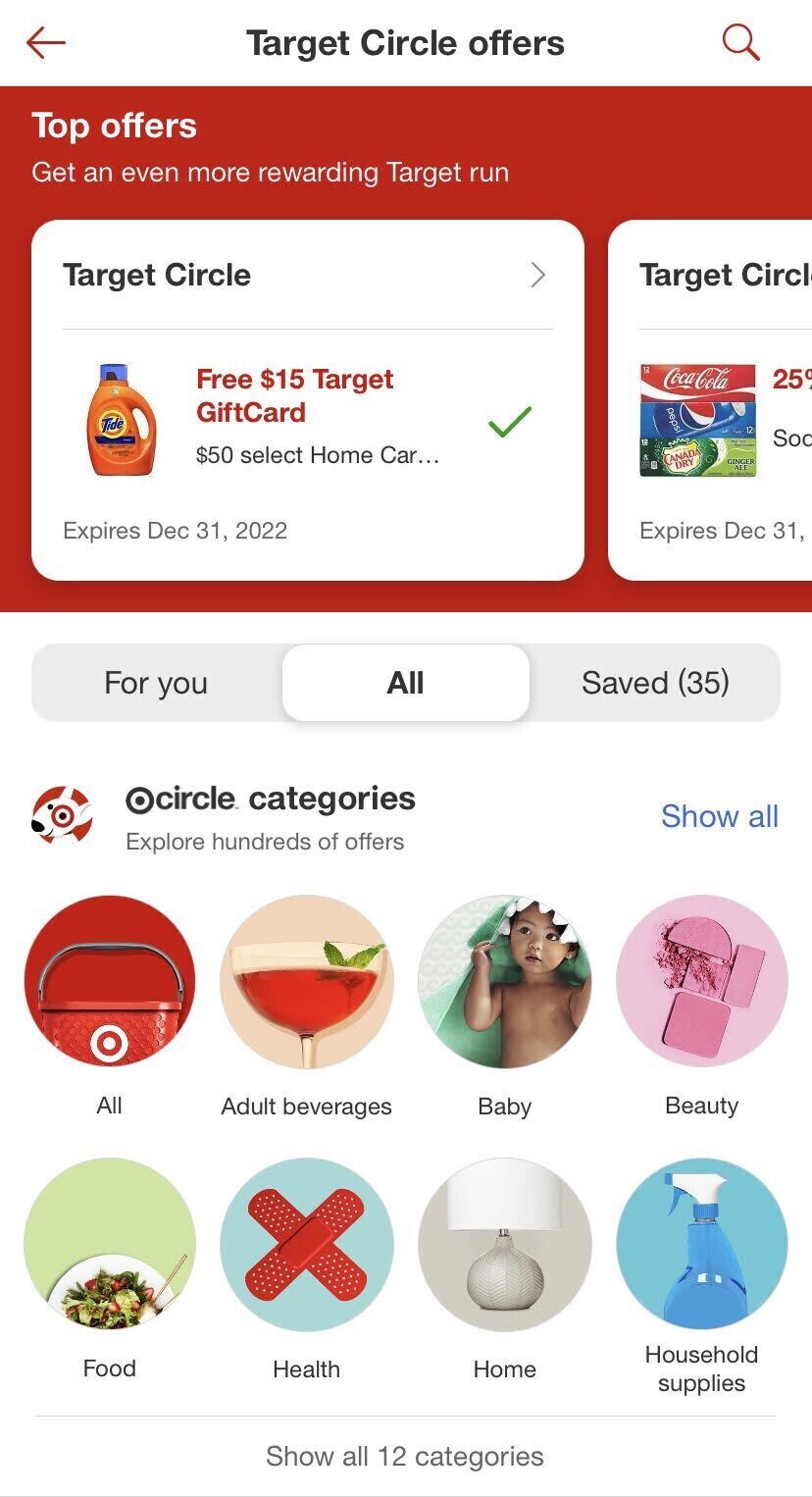 Target Circle coupons