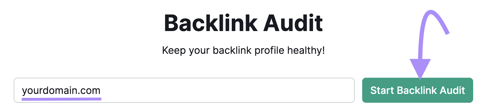 Backlink Audit tool search