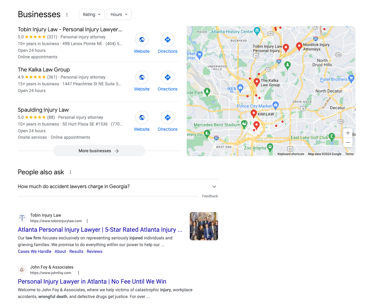 Organic (unpaid) rankings connected  Google's SERP