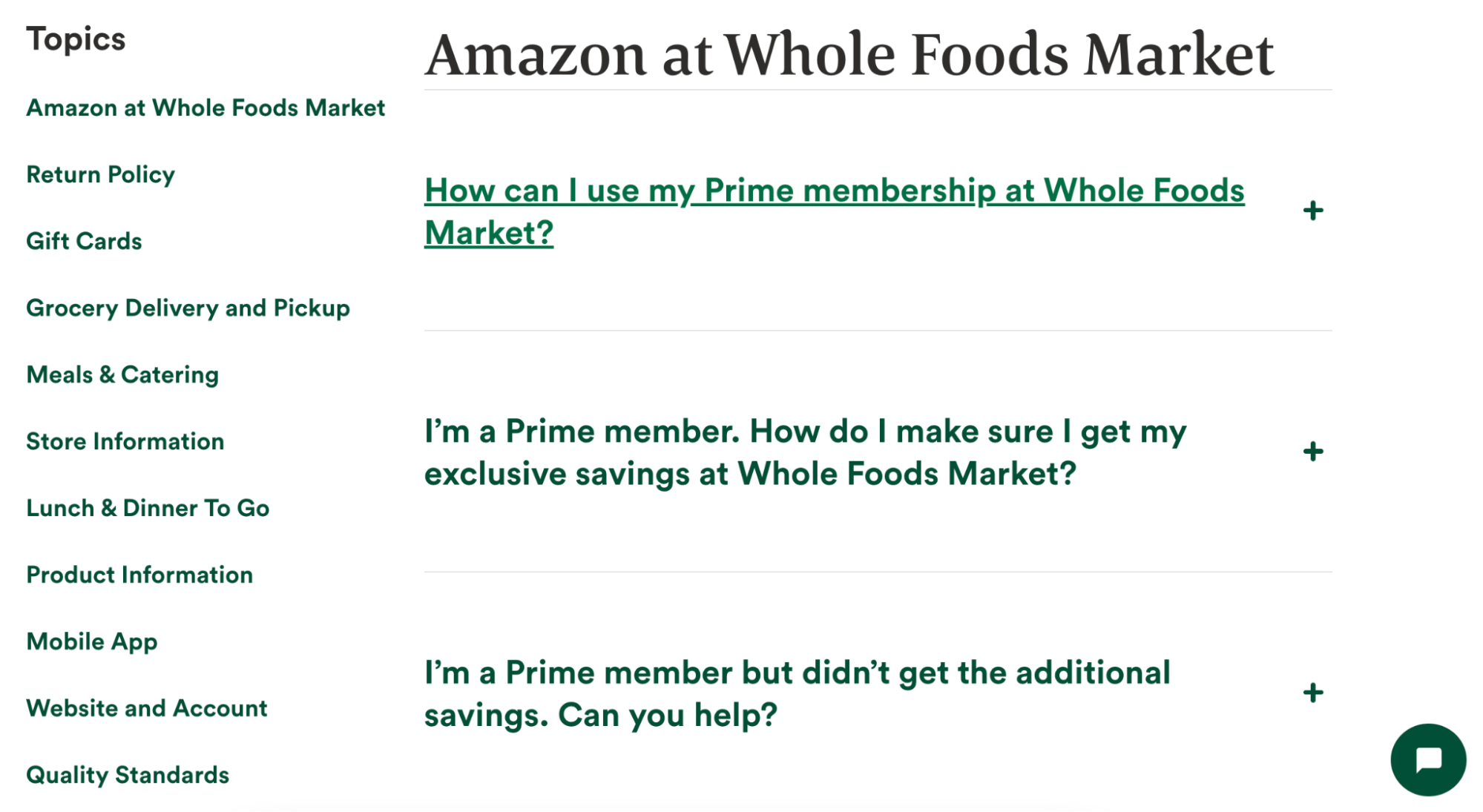 amazon w،le foods market faq