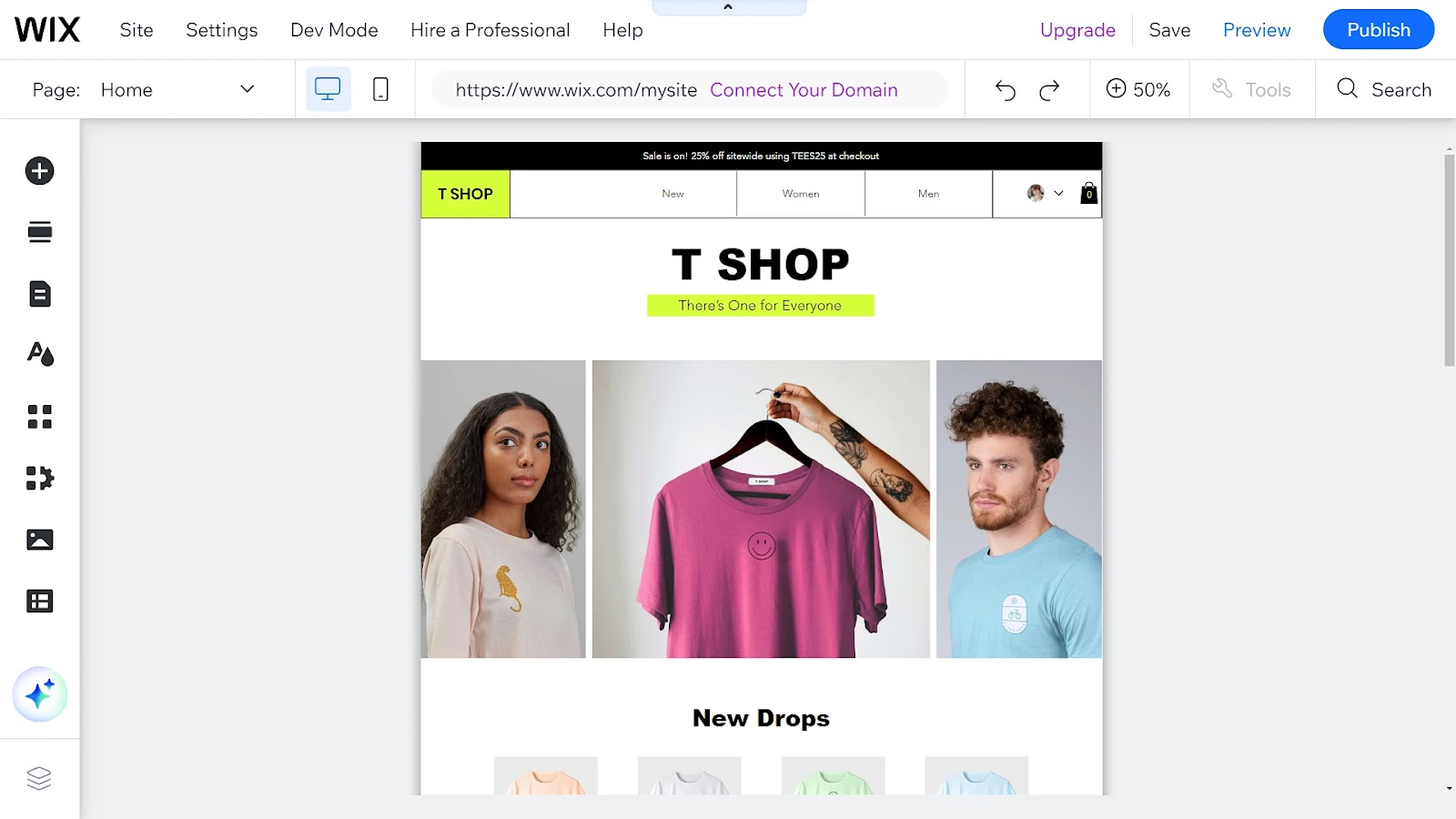 creating an ecommerce site in Wix editor