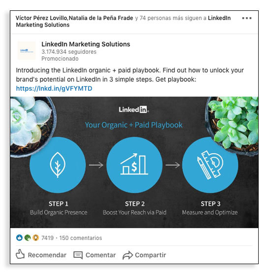 Usuarios de redes sociales - Contenido en LinkedIn