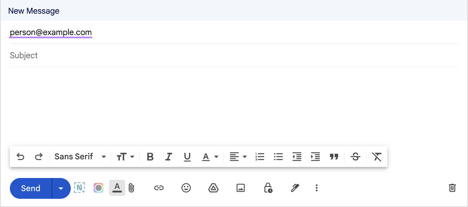 Writing email box