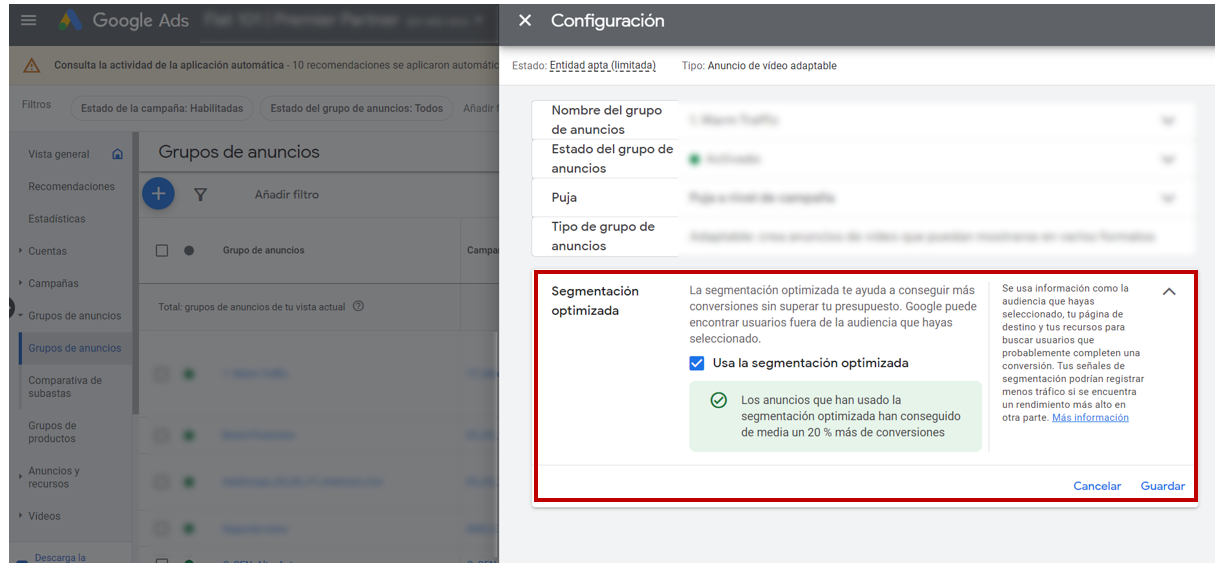 segmentacion optimizada google ads