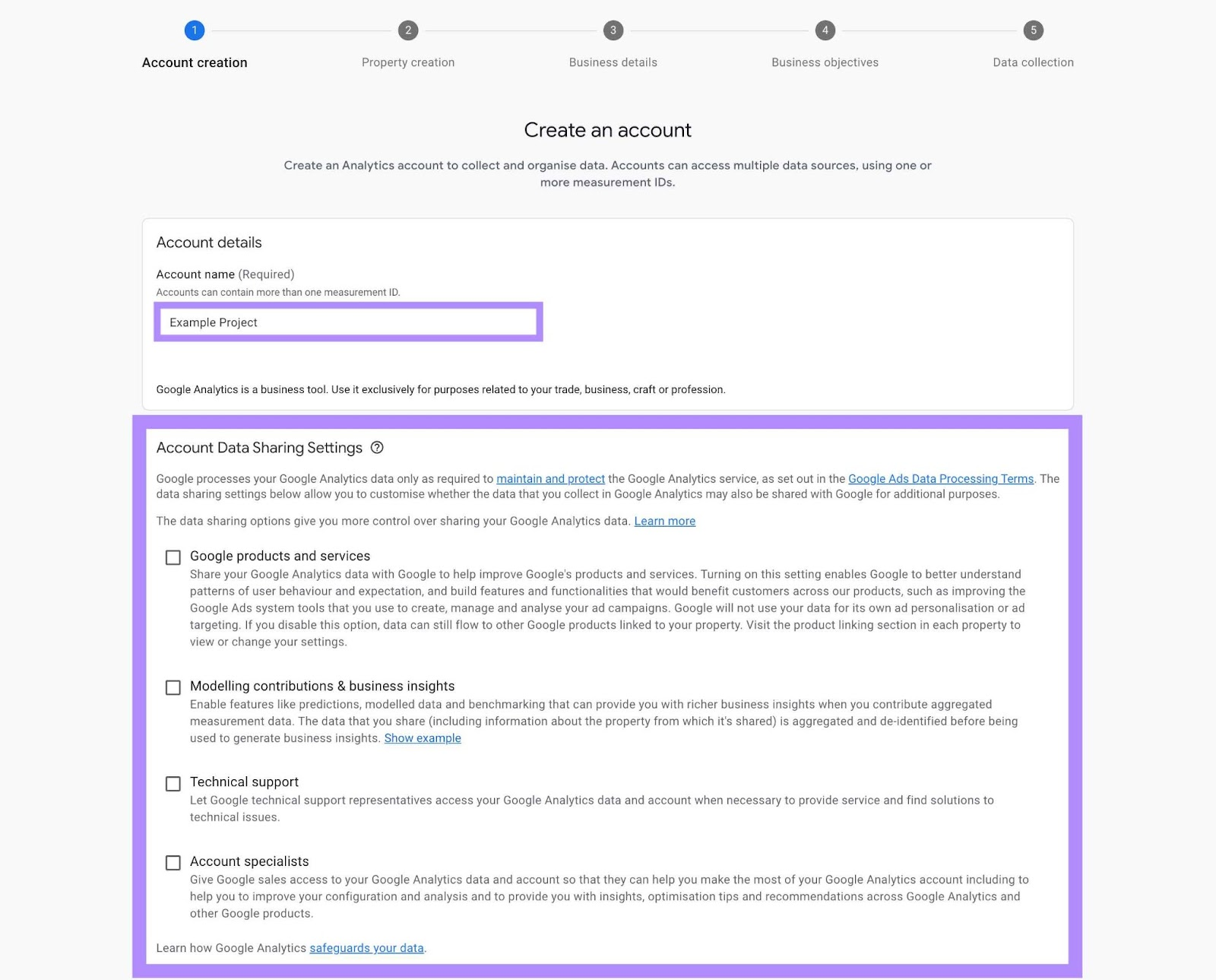 A Complete Step-by-Step Guide (2025) 5 Google's "Create an account" window