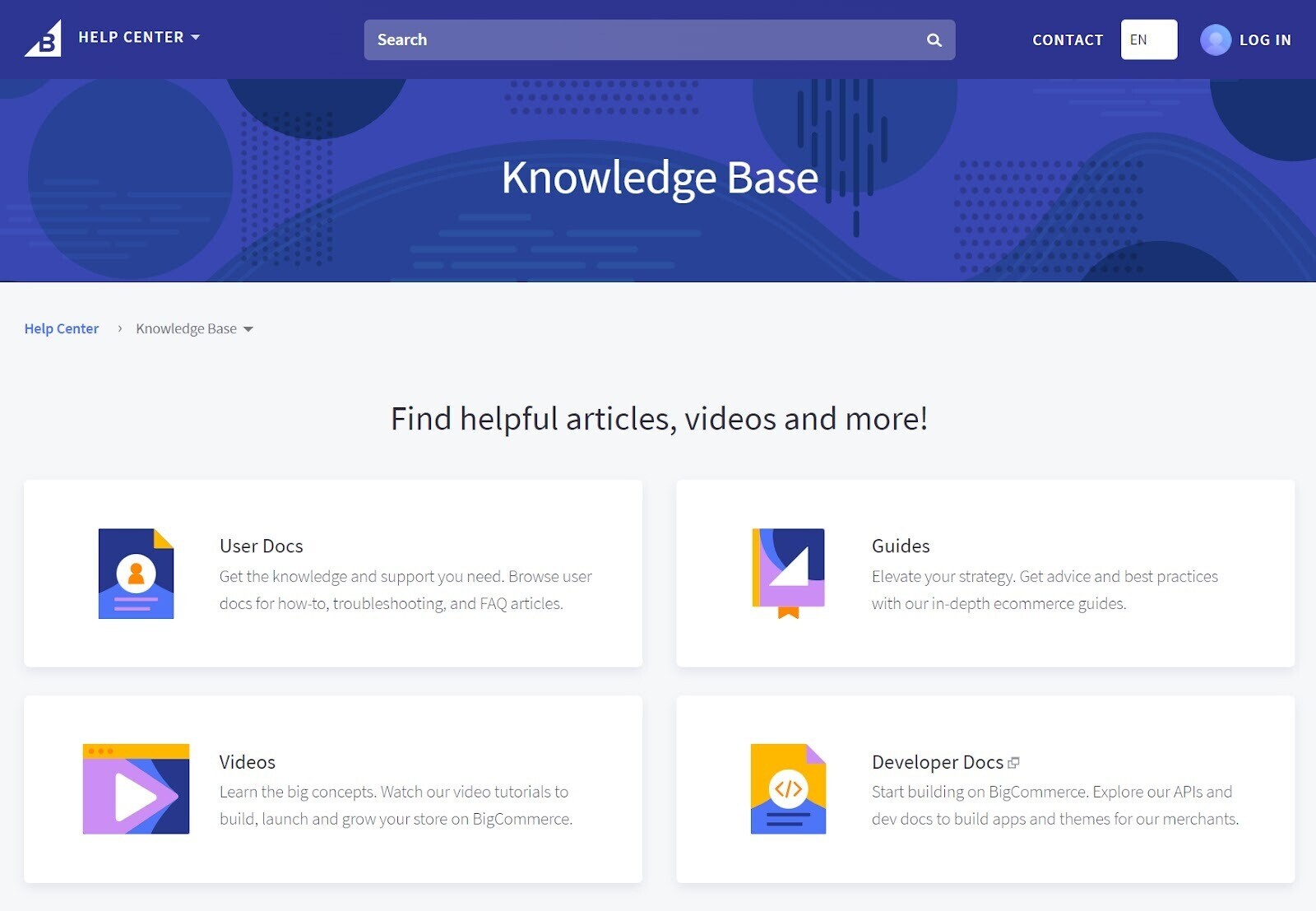 BigCommerce's knowledge base