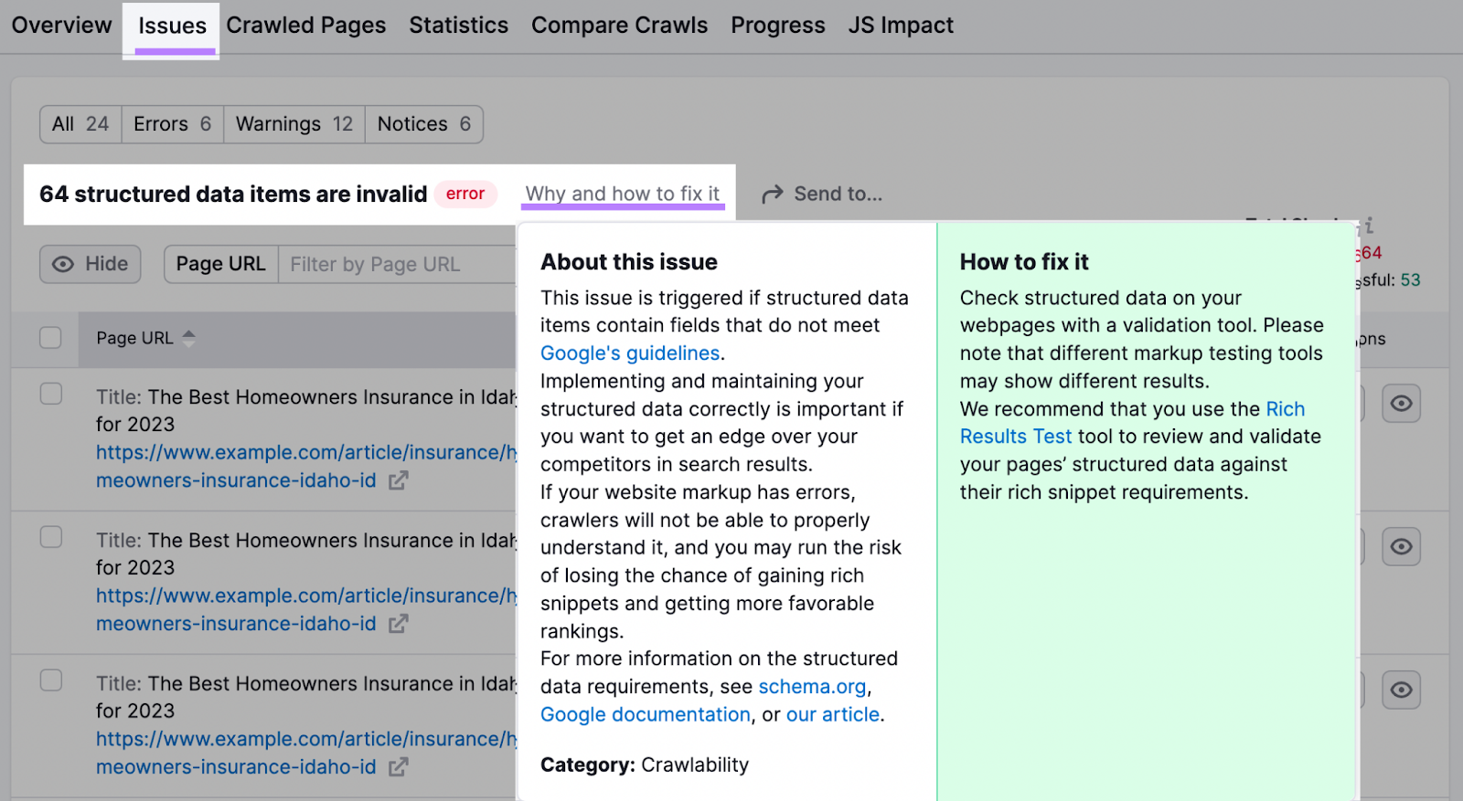 Issues leafage   connected  Site Audit with much  accusation  astir  the contented   and however  to hole  it.