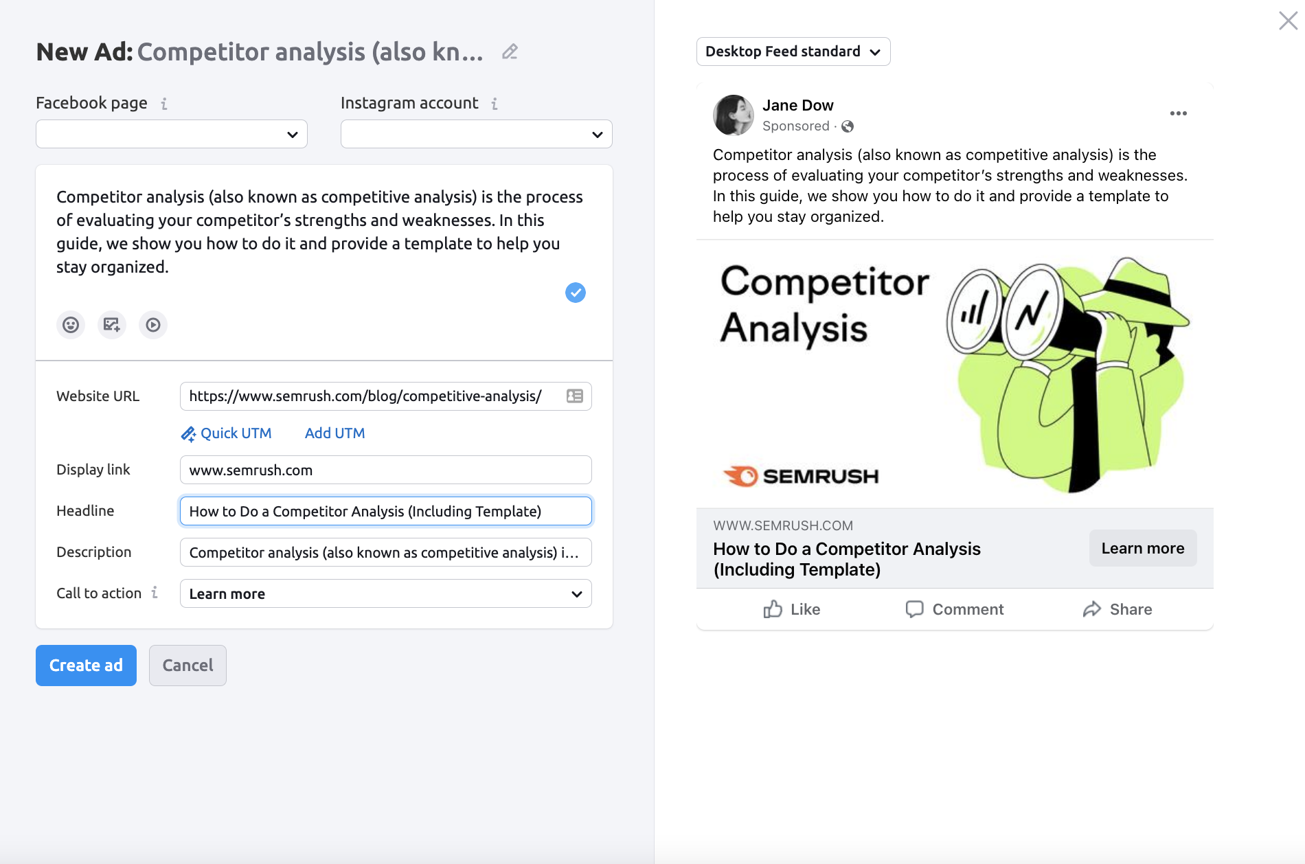 ferramenta Social Media Toolkit da semrush